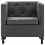 Vidaxl fauteuil stof donkergrijs