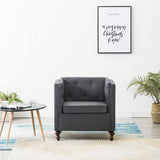 Vidaxl fauteuil stof donkergrijs