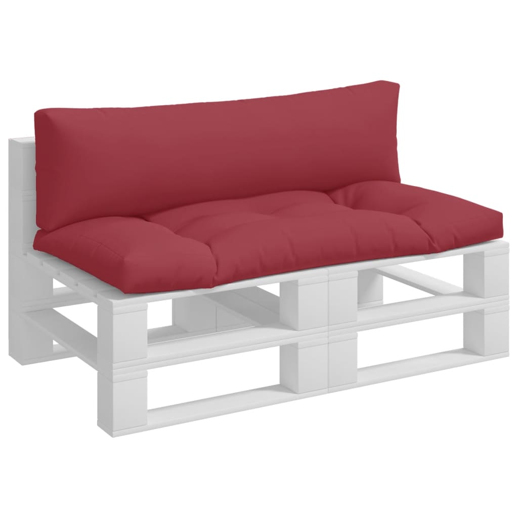 Vidaxl Palettenkissen 2 St. Stoff rot