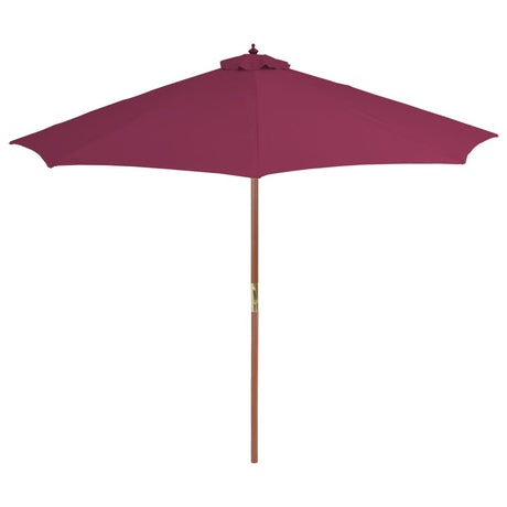 Vidaxl Parasol mit Holzstange 300 cm Bordeaux Rot