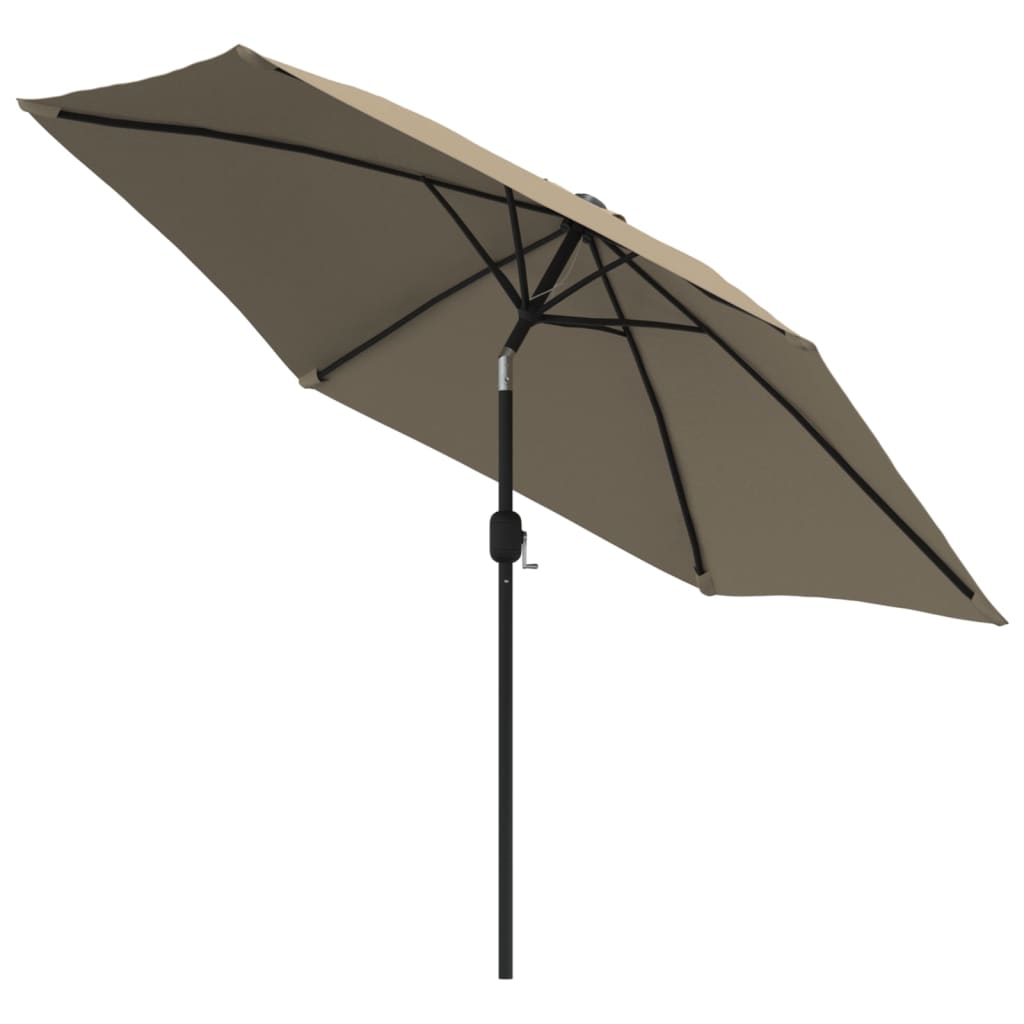 VIDAXL -Parasol mit Metallpol 300 cm Taupe