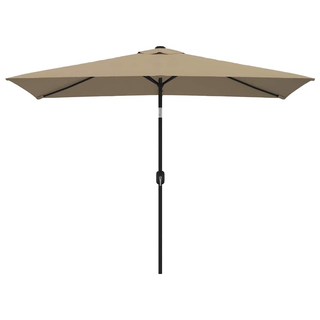 VIDAXL -Parasol mit Metallpol 300x200 cm Taupe