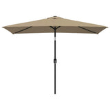 VIDAXL -Parasol mit Metallpol 300x200 cm Taupe