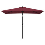 VIDAXL -Parasol mit Metallpol 300x200 cm Bordeaux Rot