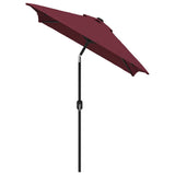 VIDAXL -Parasol mit Metallpol 300x200 cm Bordeaux Rot