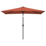 VIDAXL -Parasol mit Metallstast 300x200 cm Terrakotta