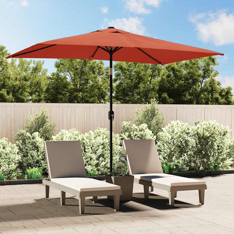 Vidaxx Sonnenschirm mit Metallstange 300x200 cm Terrakotta