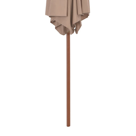 Vidaxl -Parasol mit Holzstast 270 cm Taupe