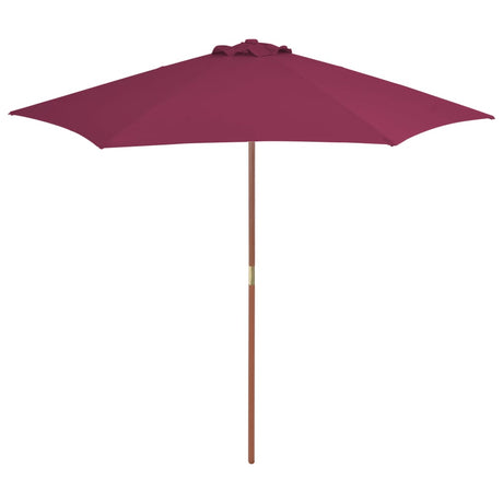Vidaxl Parasol mit Holzstange 270 cm Bordeaux Rot
