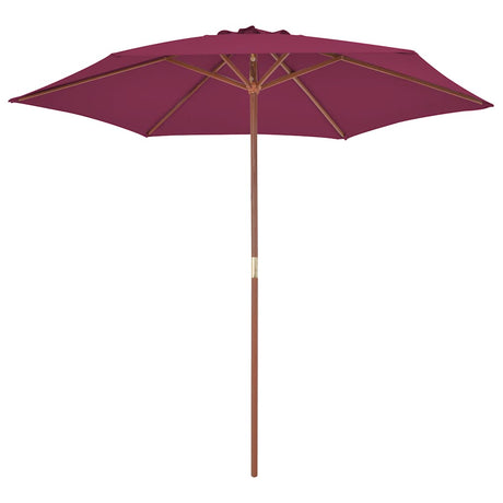 Vidaxl Parasol mit Holzstange 270 cm Bordeaux Rot