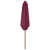 Vidaxl Parasol mit Holzstange 270 cm Bordeaux Rot