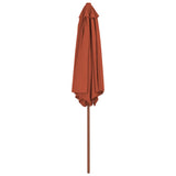 Vidaxl Parasol mit Holzstange 270 cm Terrakotta