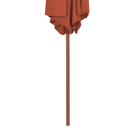 Vidaxl Parasol mit Holzstange 270 cm Terrakotta
