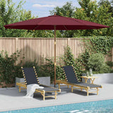 Vidaxl Parasol mit Holzstange 350 cm Bordeaux Rot