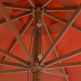 Vidaxl -Parasol mit Holzstange 350 cm Terrakotta -gelöscht