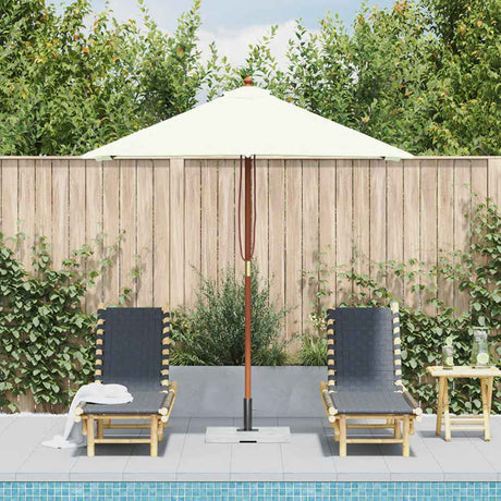 Vidaxl Sonnenschirm mit Holzstange 150x200 cm sandfarben