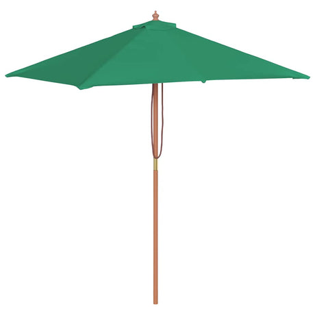 Vidaxl -Parasol mit Holzstange 150x200 cm Grün