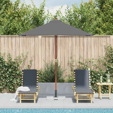 Vidaxl Sonnenschirm mit Holzstange 150x200 cm Anthrazit