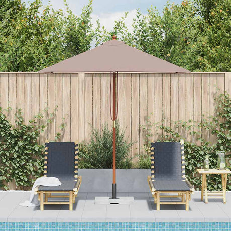 Vidaxx Sonnenschirm mit Holzstange 150x200 cm taupe