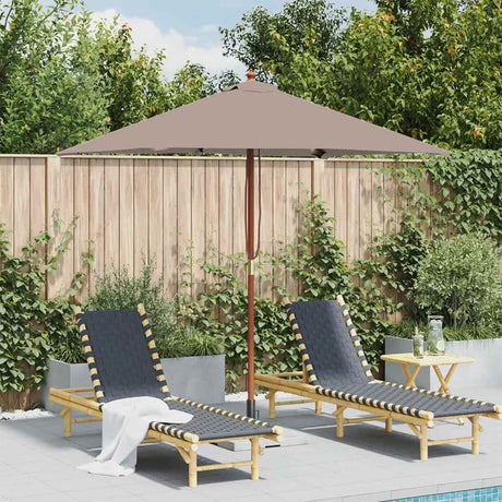 Vidaxx Sonnenschirm mit Holzstange 150x200 cm taupe