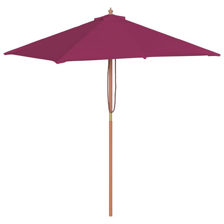 Vidaxl -Parasol mit Holzstange 150x200 cm Bordeaux Rot