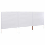 Vidaxl Windschutzscheibe 3 Paneele 400x120 cm Stoff weiß