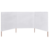 Vidaxl Windschutzscheibe 3 Paneele 400x120 cm Stoff weiß