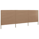 Vidaxl Windschutzscheibe 3 Paneele 400x120 cm Stofftaupe