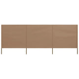 Vidaxl Windschutzscheibe 3 Paneele 400x120 cm Stofftaupe
