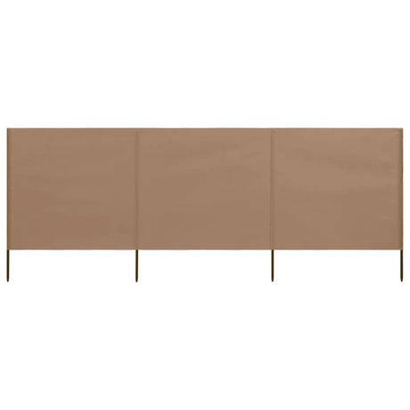 Vidaxl Windschutzscheibe 3 Paneele 400x120 cm Stofftaupe