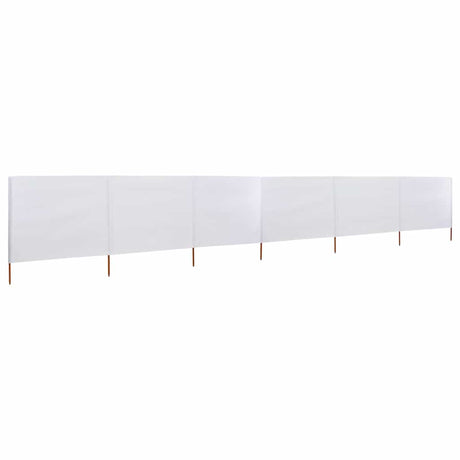 Vidaxl Windschutzscheibe 6 Paneele 800x80 cm Stoff weiß