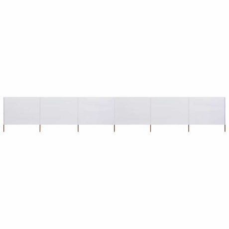 Vidaxl Windschutzscheibe 6 Paneele 800x80 cm Stoff weiß
