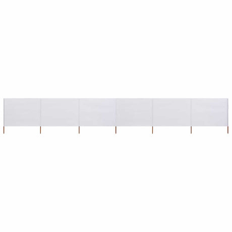 Vidaxl Windschutzscheibe 6 Paneele 800x80 cm Stoff weiß