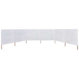 Vidaxl Windschutzscheibe 6 Paneele 800x80 cm Stoff weiß