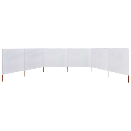 Vidaxl Windschutzscheibe 6 Paneele 800x80 cm Stoff weiß