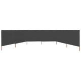 Vidaxl Windschutzscheibe 6 Paneele 800x80 cm Stoff grau