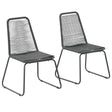 Vidaxl tuinstoelen 2 st poly rattan zwart