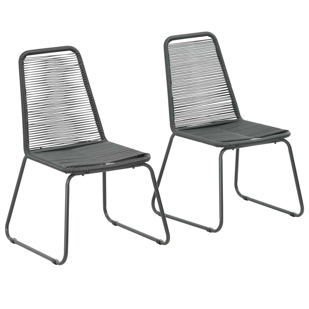 Vidaxl tuinstoelen 2 st poly rattan zwart