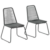 Vidaxl tuinstoelen 2 st poly rattan zwart