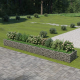 Vidaxl Gabion -Pflanzer erhöhte 540 x 90 x 50 cm verzinkte Stahl