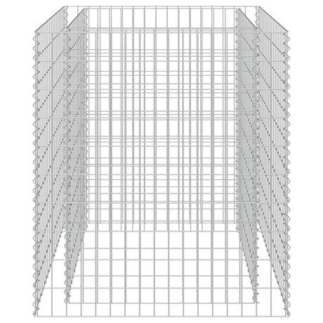 Vidaxl Gabion -Pflanzer vermehrte 90x90x100 cm verzinkter Stahl