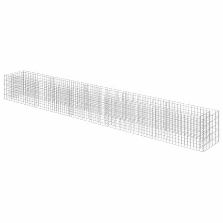 Vidaxl Gabion Pflanzer 450 x 50 x 50 cm verzinkter Stahl angehoben