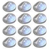 Vidaxl LED -Wandlampen Solar um Silber 12 PCs