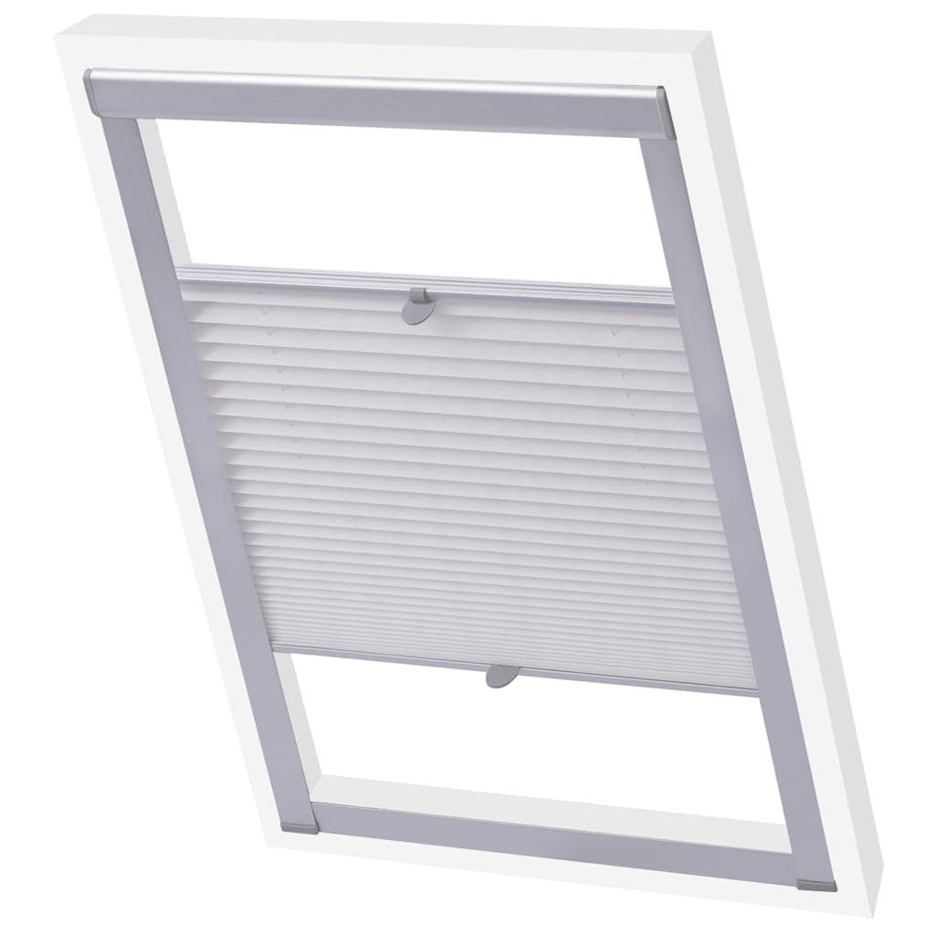 Vidaxl Roller Blind Falten weiße PK06