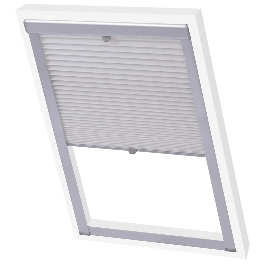 Vidaxl Roller Blind Falten weiß uk08