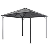 Vidaxl -Laube mit Dach 3x3 M Aluminium Anthrazit gefärbt