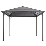 Vidaxl -Laube mit Dach 3x3 M Aluminium Anthrazit gefärbt
