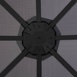 Vidaxl -Laube mit Dach 3x3 M Aluminium Anthrazit gefärbt