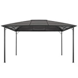 Vidaxl -Laube mit Dach 4x3x2,6 M Aluminium Schwarz
