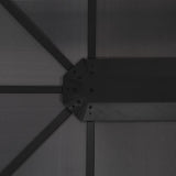 Vidaxl -Laube mit Dach 4x3x2,6 M Aluminium Schwarz